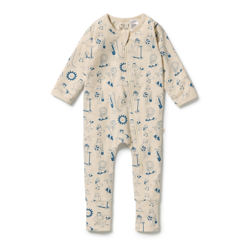 Tout est Magique Organic Zipsuit with Feet