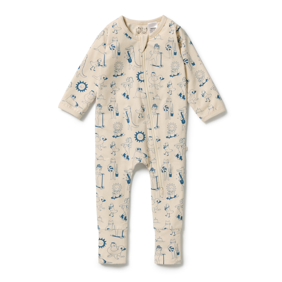 Tout est Magique Organic Zipsuit with Feet
