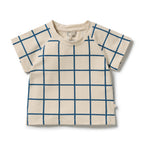 Bright Blue Check Organic Tee