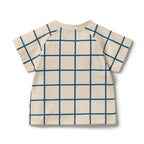 Bright Blue Check Organic Tee