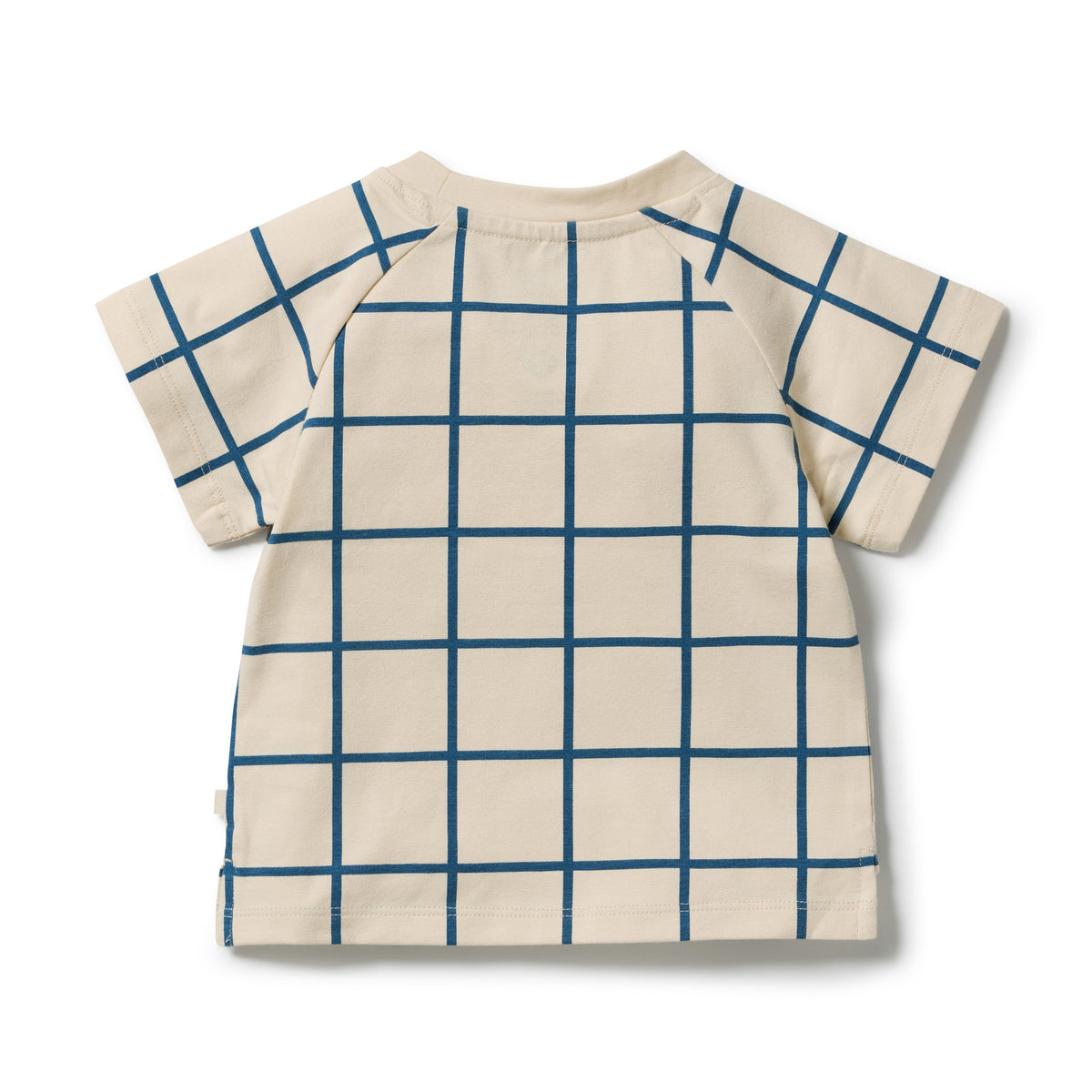 Bright Blue Check Organic Tee