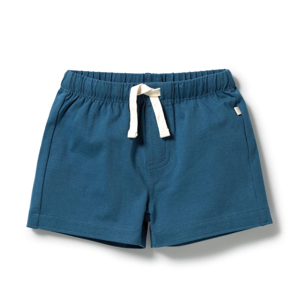 Bright Blue Organic Tie Front Short