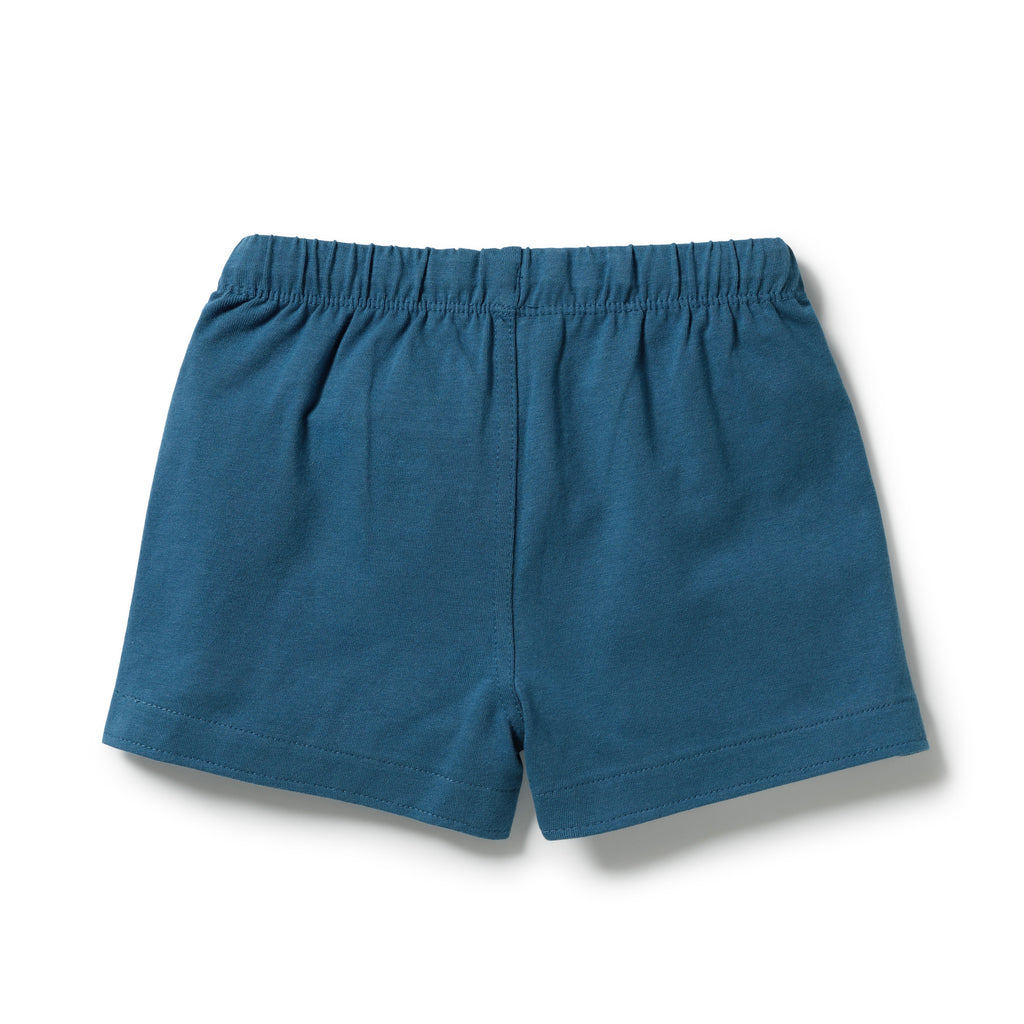 Bright Blue Organic Tie Front Short