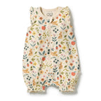Summer Garden Organic Ruffle Zipsuit