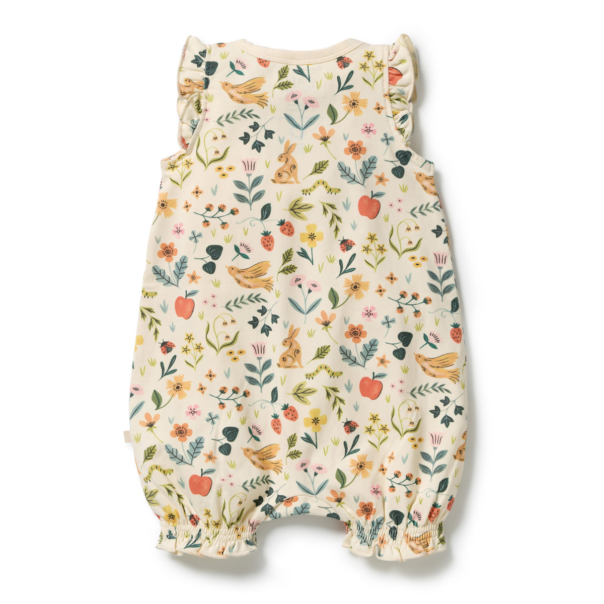 Summer Garden Organic Ruffle Zipsuit