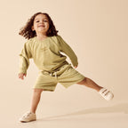 Sand Organic Garment Dyed Sweat Long Short
