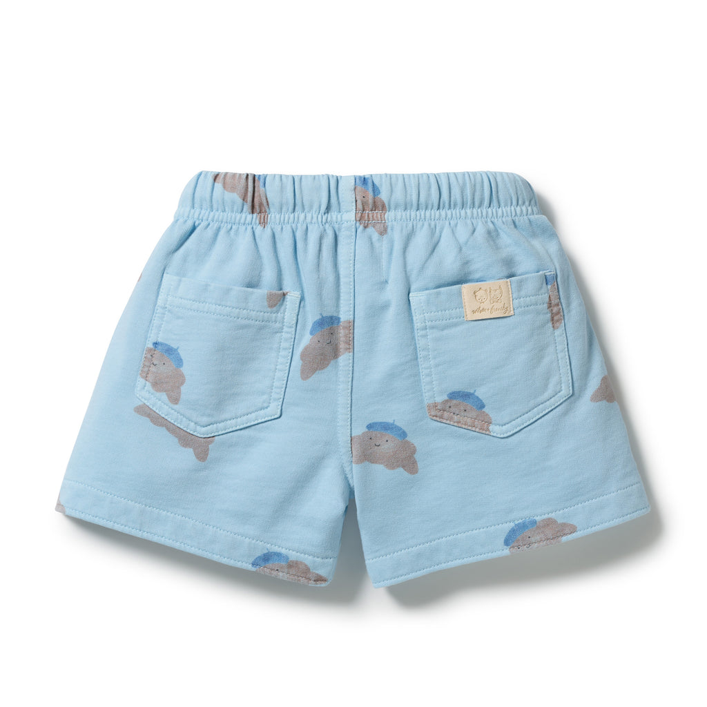 Little Croissant Organic Garment Dyed Sweat Long Short