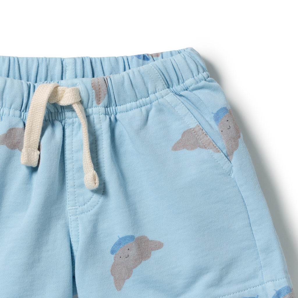 Little Croissant Organic Garment Dyed Sweat Long Short