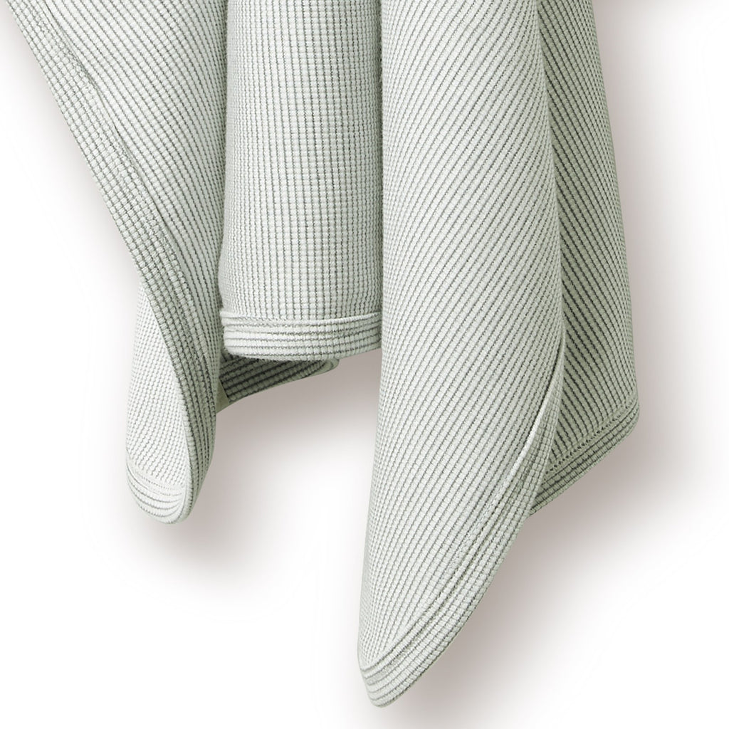 Organic Stripe Rib Bunny Rug - Fern