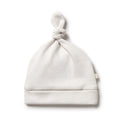 Organic Stripe Rib Knot Hat Clay