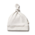 Organic Stripe Rib Knot Hat Clay