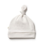 Organic Stripe Rib Knot Hat Clay