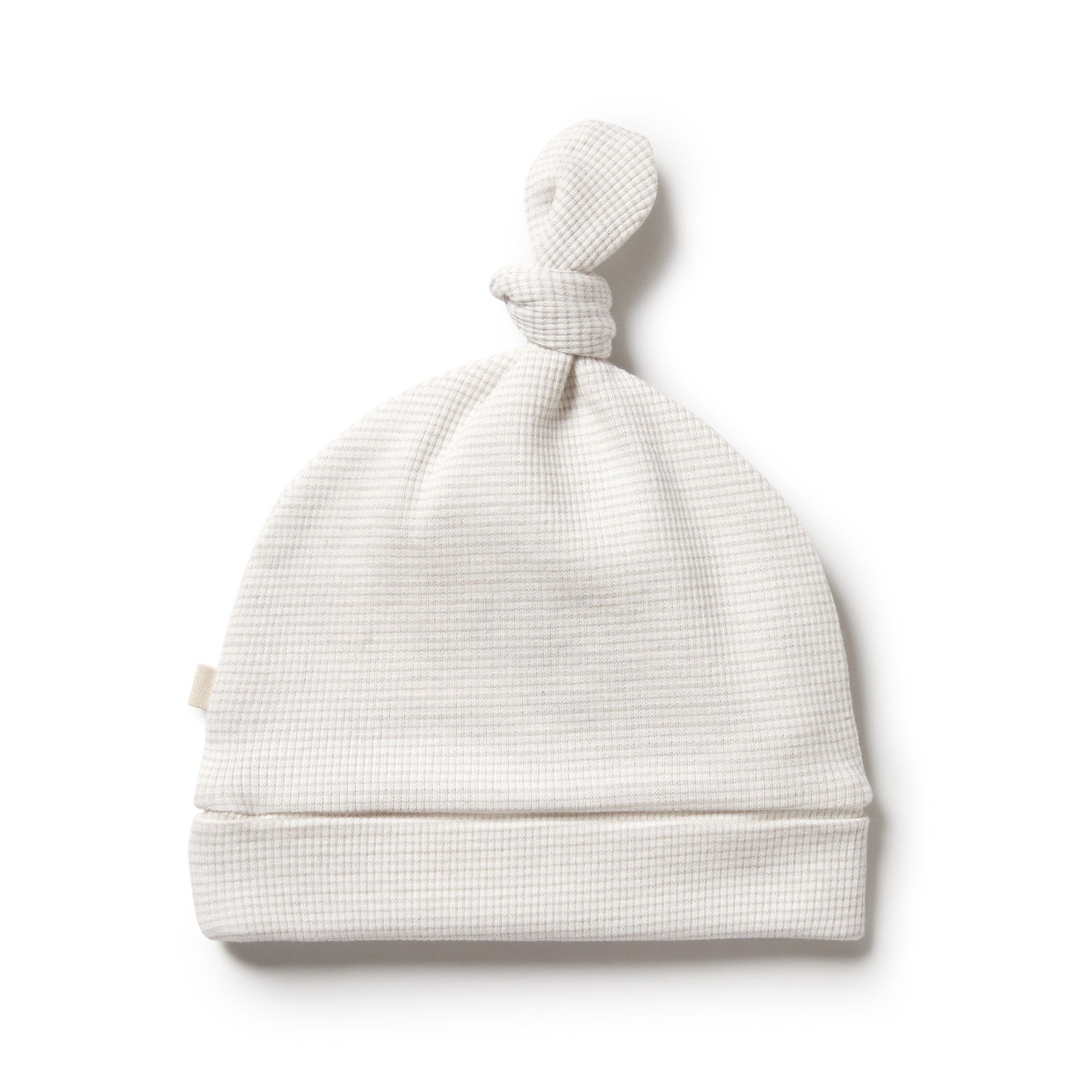 Organic Stripe Rib Knot Hat Clay