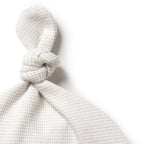 Organic Stripe Rib Knot Hat Clay