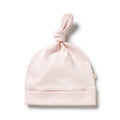 Organic Stripe Rib Knot Hat Cantaloupe