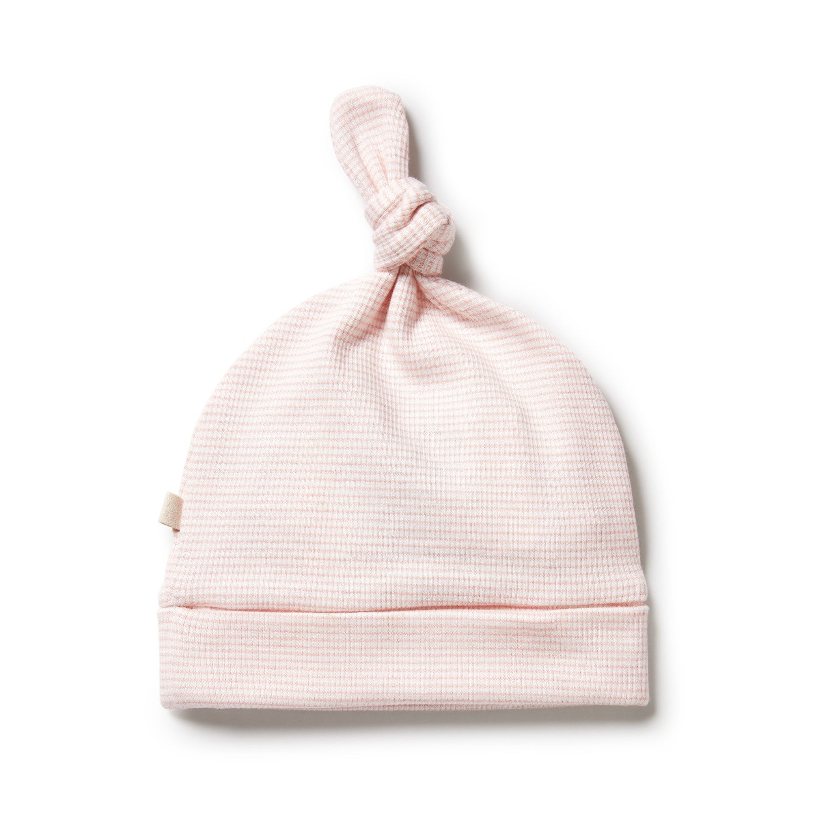 Organic Stripe Rib Knot Hat Cantaloupe