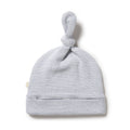Organic Stripe Rib Knot Hat Rain Drop