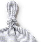 Organic Stripe Rib Knot Hat Rain Drop