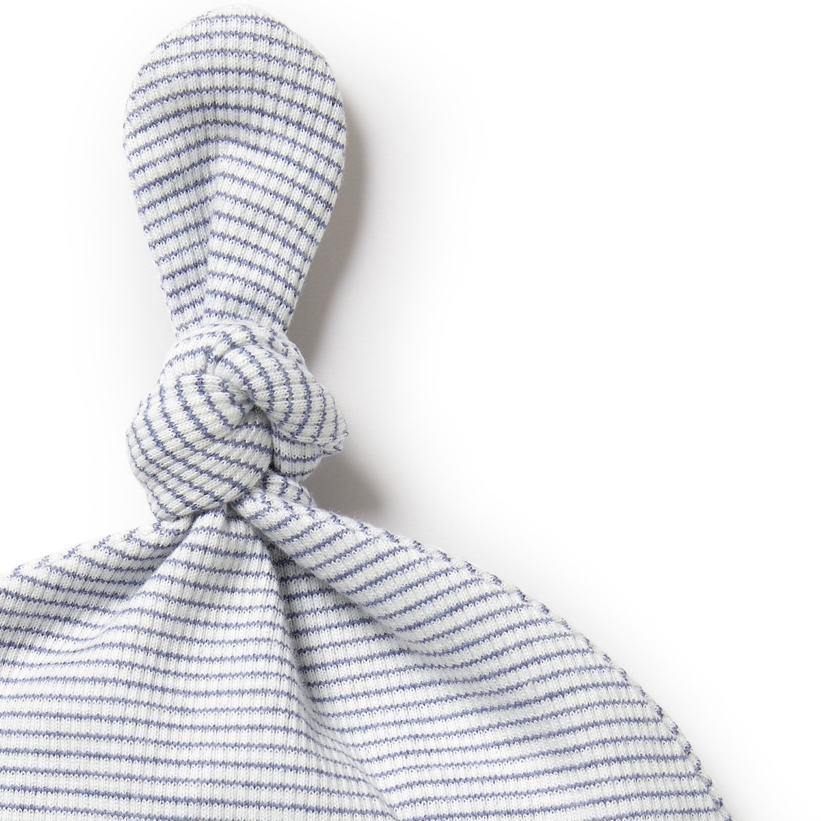 Organic Stripe Rib Knot Hat Rain Drop