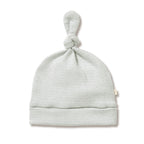 Organic Stripe Rib Knot Hat Fern