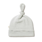 Organic Stripe Rib Knot Hat Fern