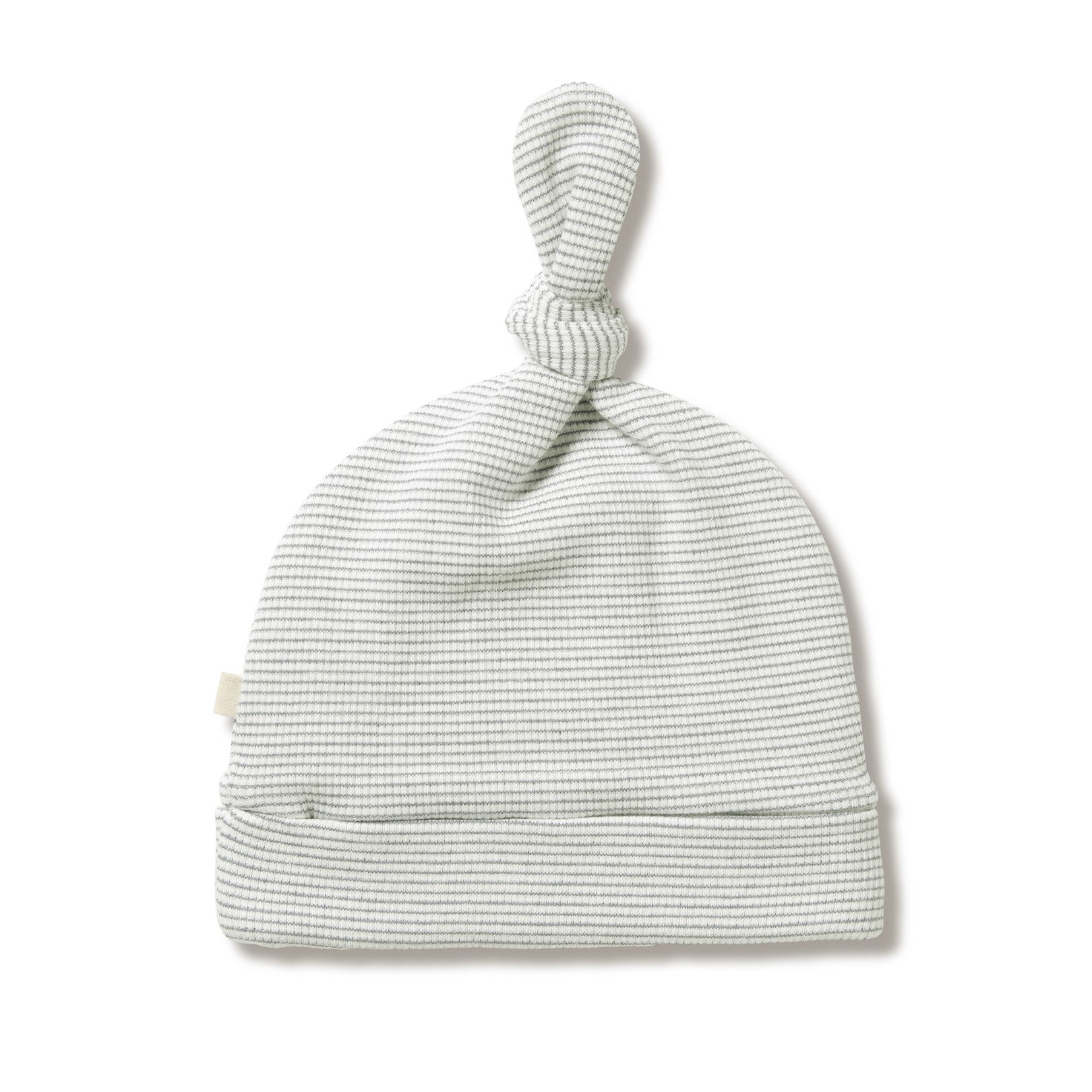 Organic Stripe Rib Knot Hat Fern