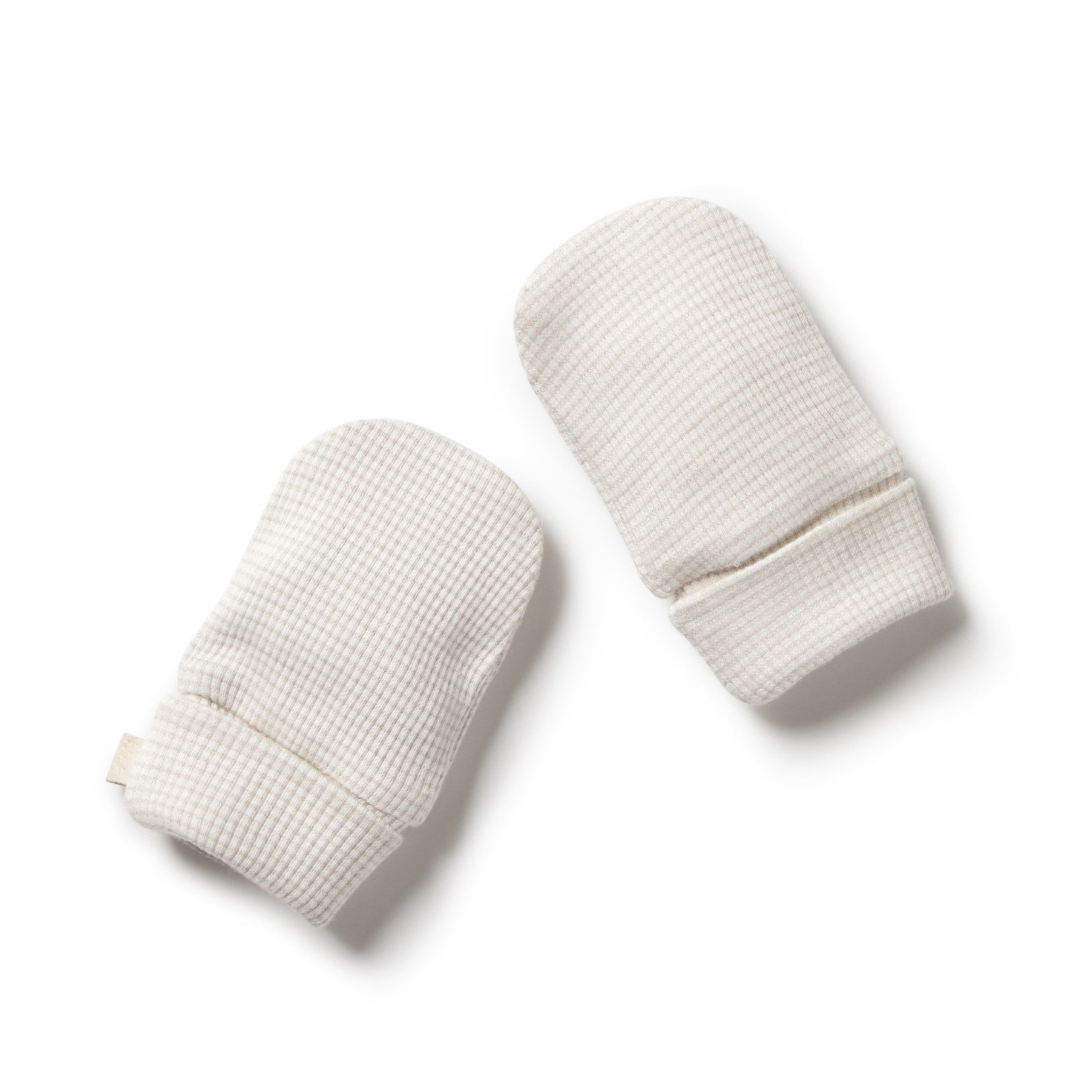 Organic Stripe Rib Mittens Clay