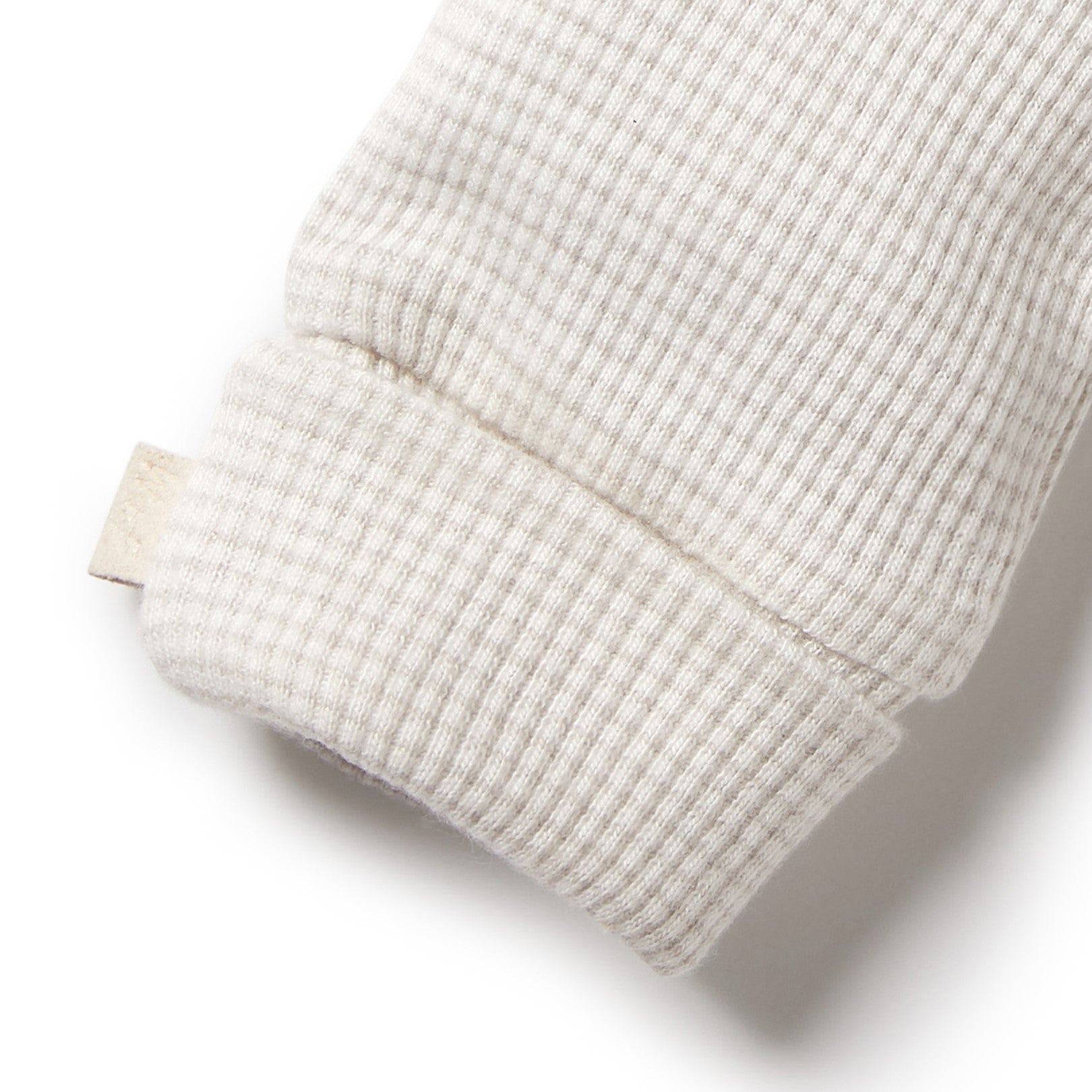 Organic Stripe Rib Mittens Clay