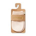 Organic Stripe Rib Mittens Dusk