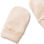 Organic Stripe Rib Mittens Dusk