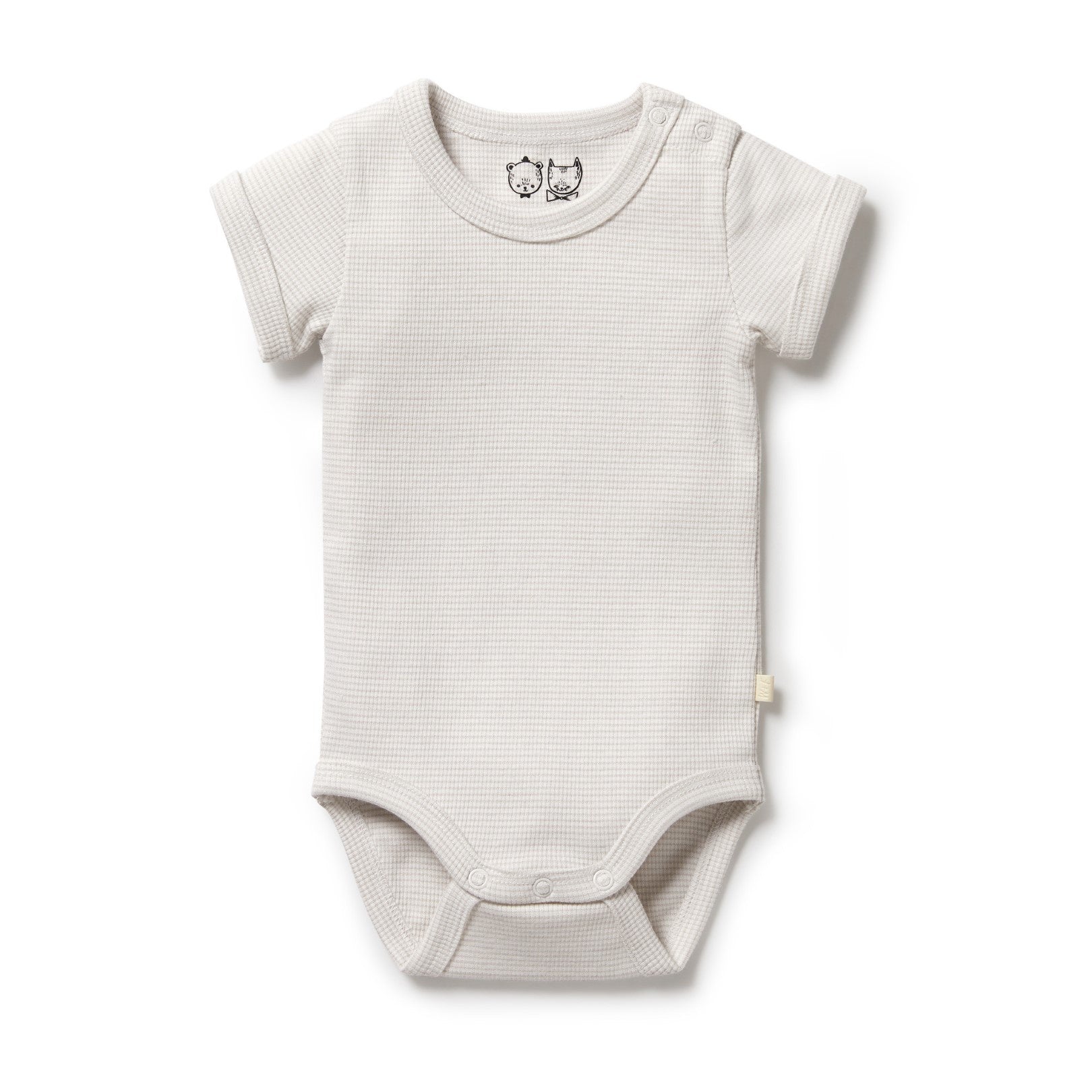 Organic Stripe Rib Bodysuit Clay