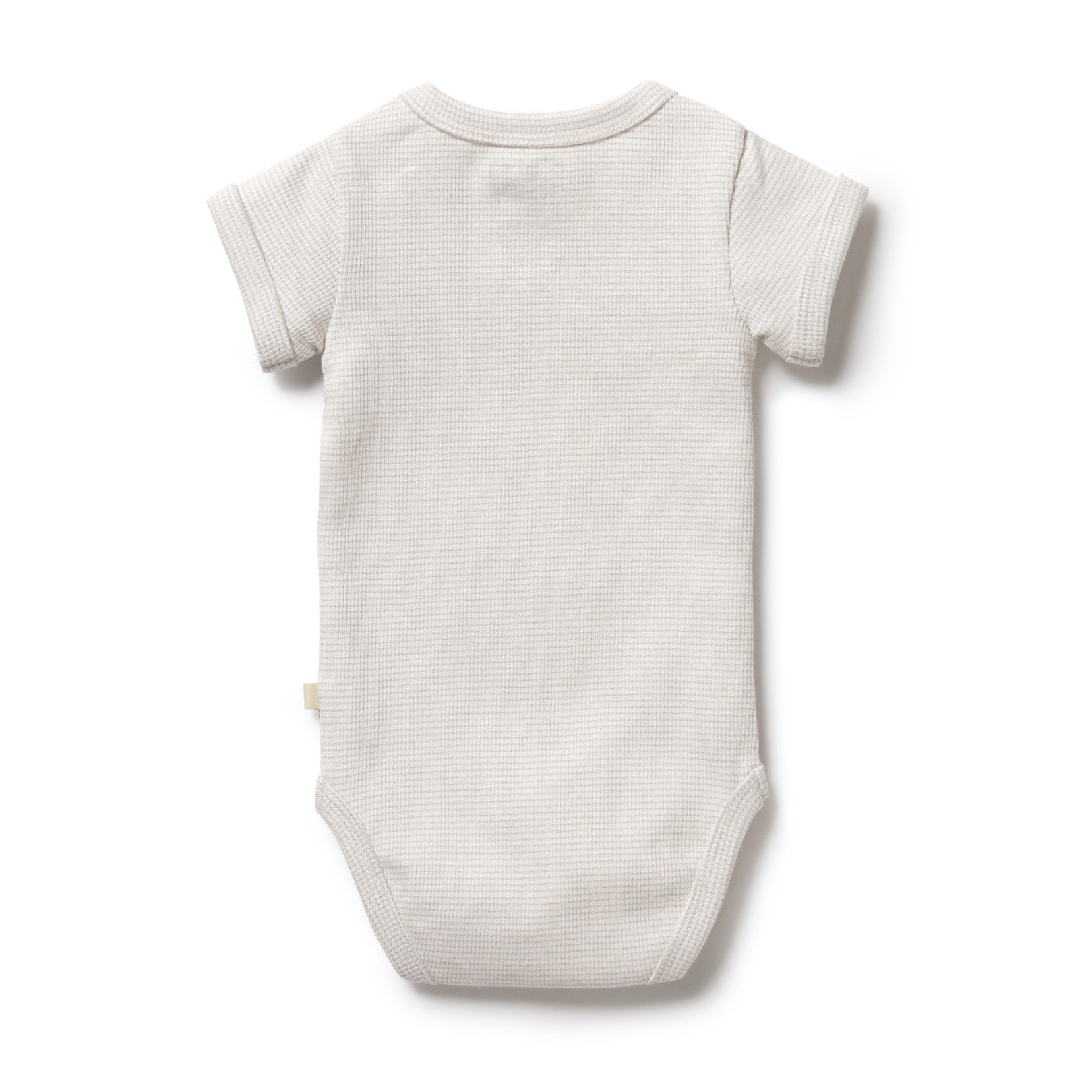 Organic Stripe Rib Bodysuit Clay