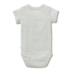 Organic Stripe Rib Bodysuit Fern