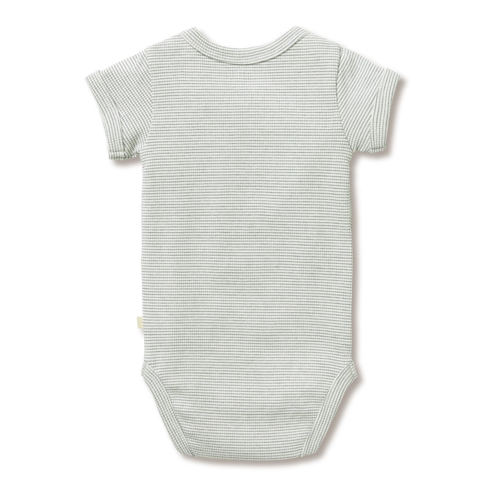 Organic Stripe Rib Bodysuit Fern