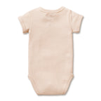 Organic Stripe Rib Bodysuit Dusk
