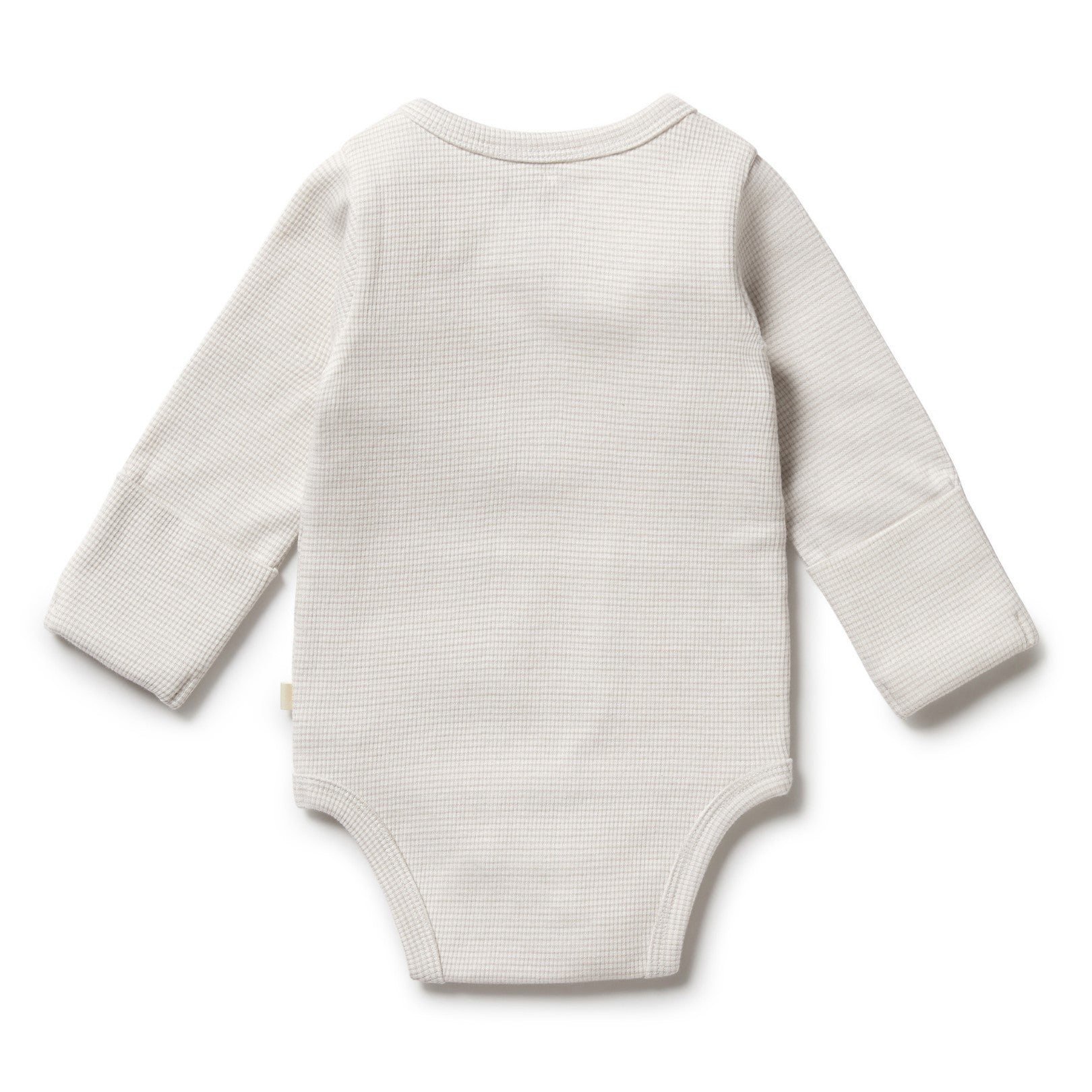 Organic Stripe Rib Kimono Bodysuit - Clay