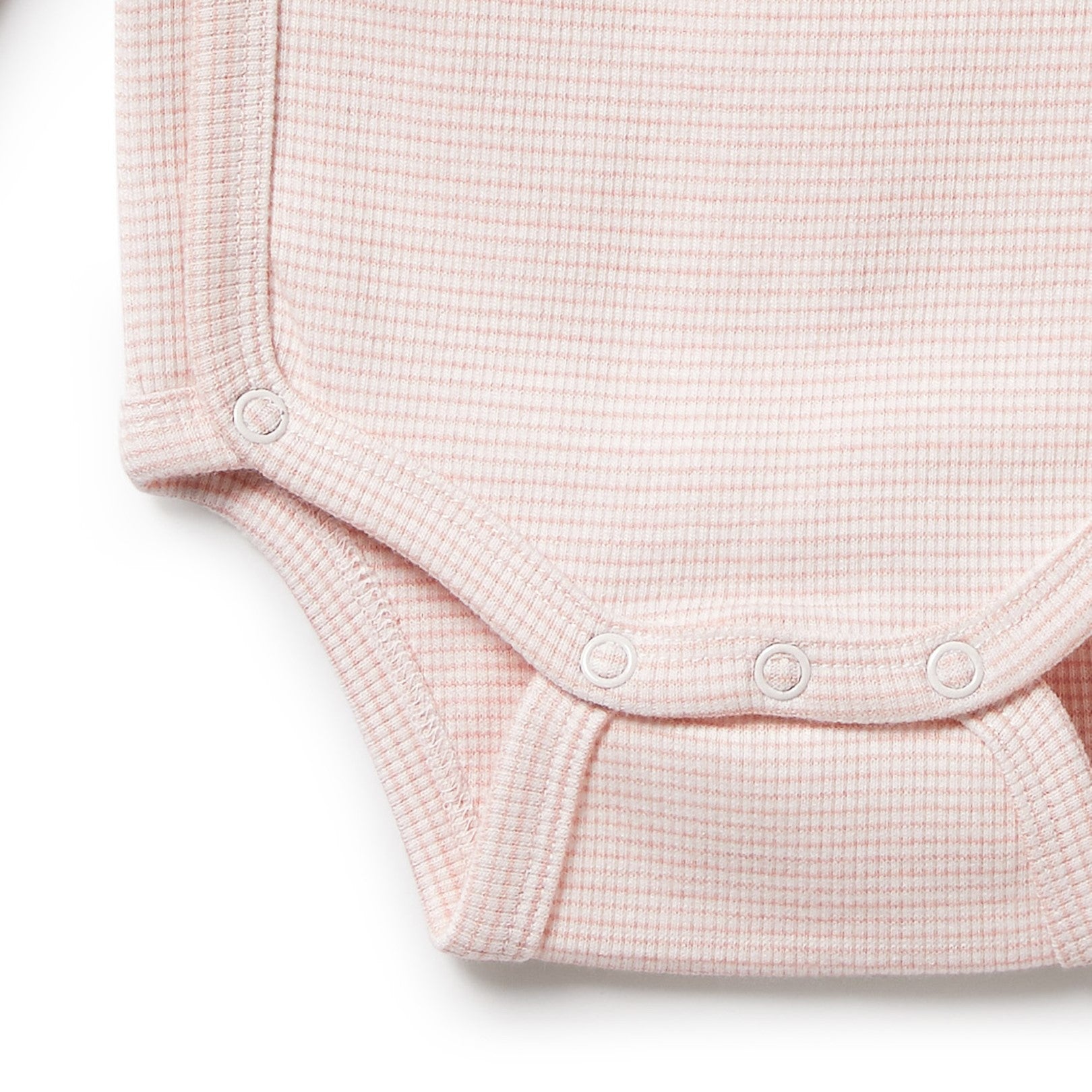 Organic Stripe Rib Kimono Bodysuit Cantaloupe