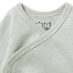 Organic Stripe Rib Kimono Bodysuit Fern