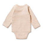 Organic Stripe Rib Kimono Bodysuit - Dusk