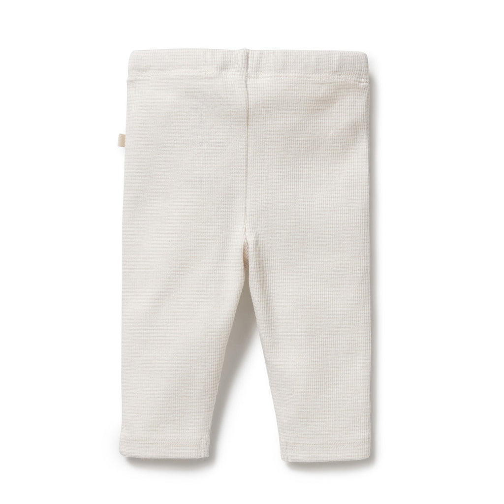 Organic Stripe Rib Legging Clay