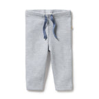 Organic Stripe Rib Legging Rain Drop