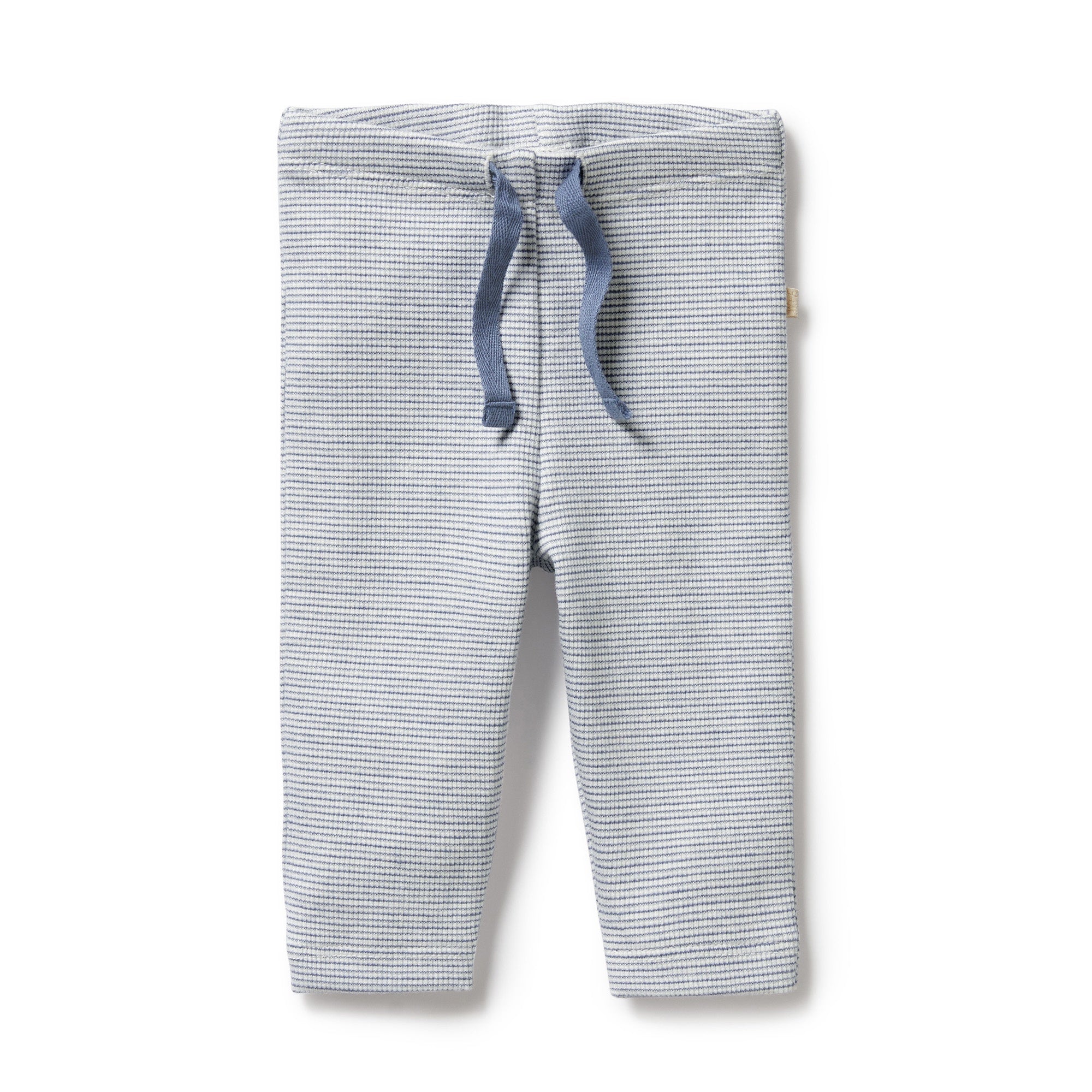 Organic Stripe Rib Legging Rain Drop