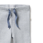 Organic Stripe Rib Legging Rain Drop