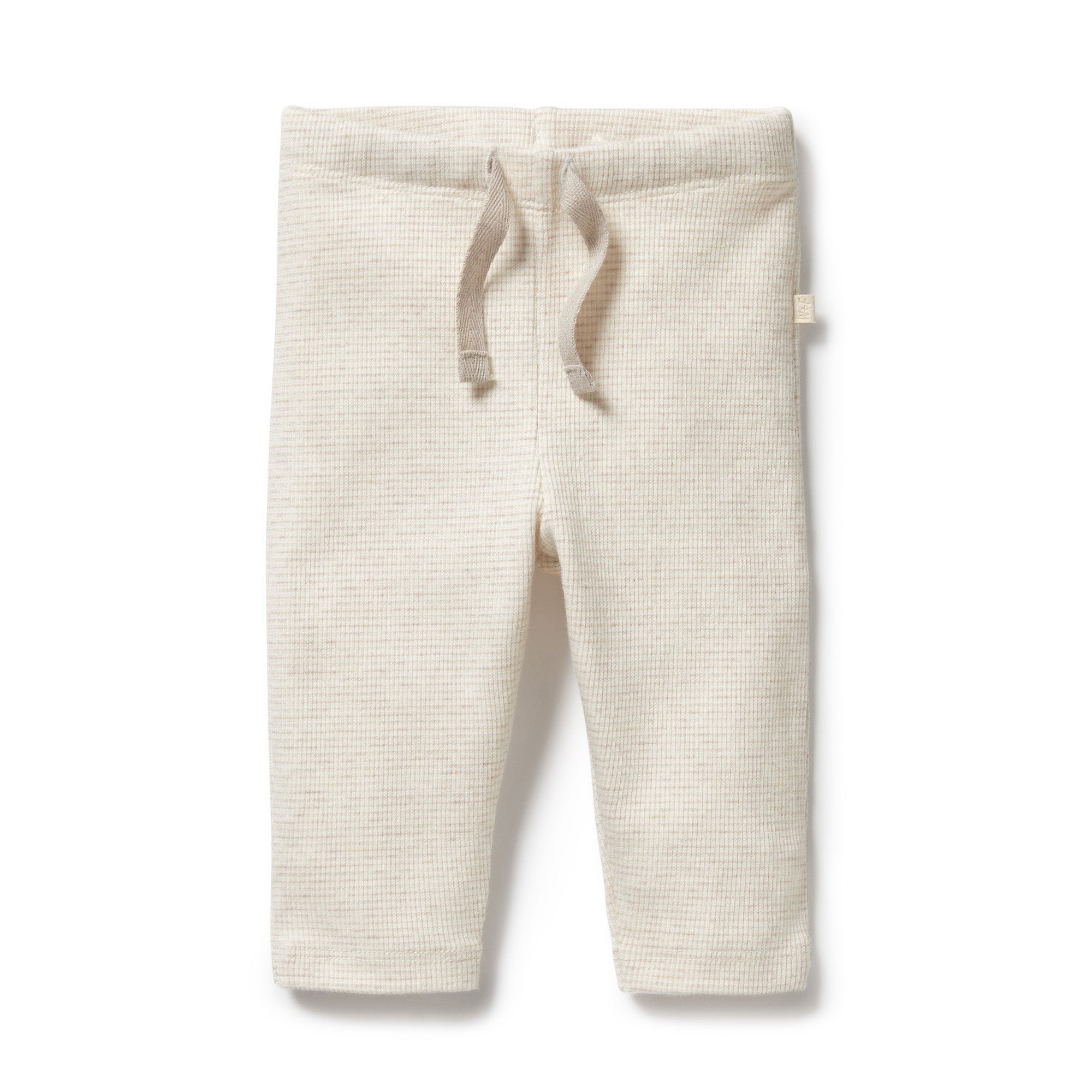 Organic Stripe Rib Legging Oatmeal