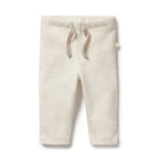 Organic Stripe Rib Legging Oatmeal