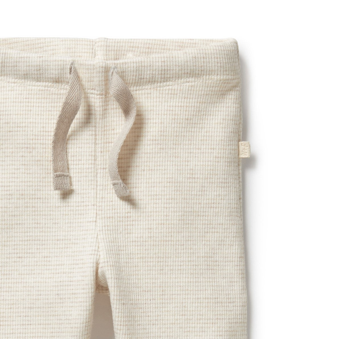 Organic Stripe Rib Legging Oatmeal