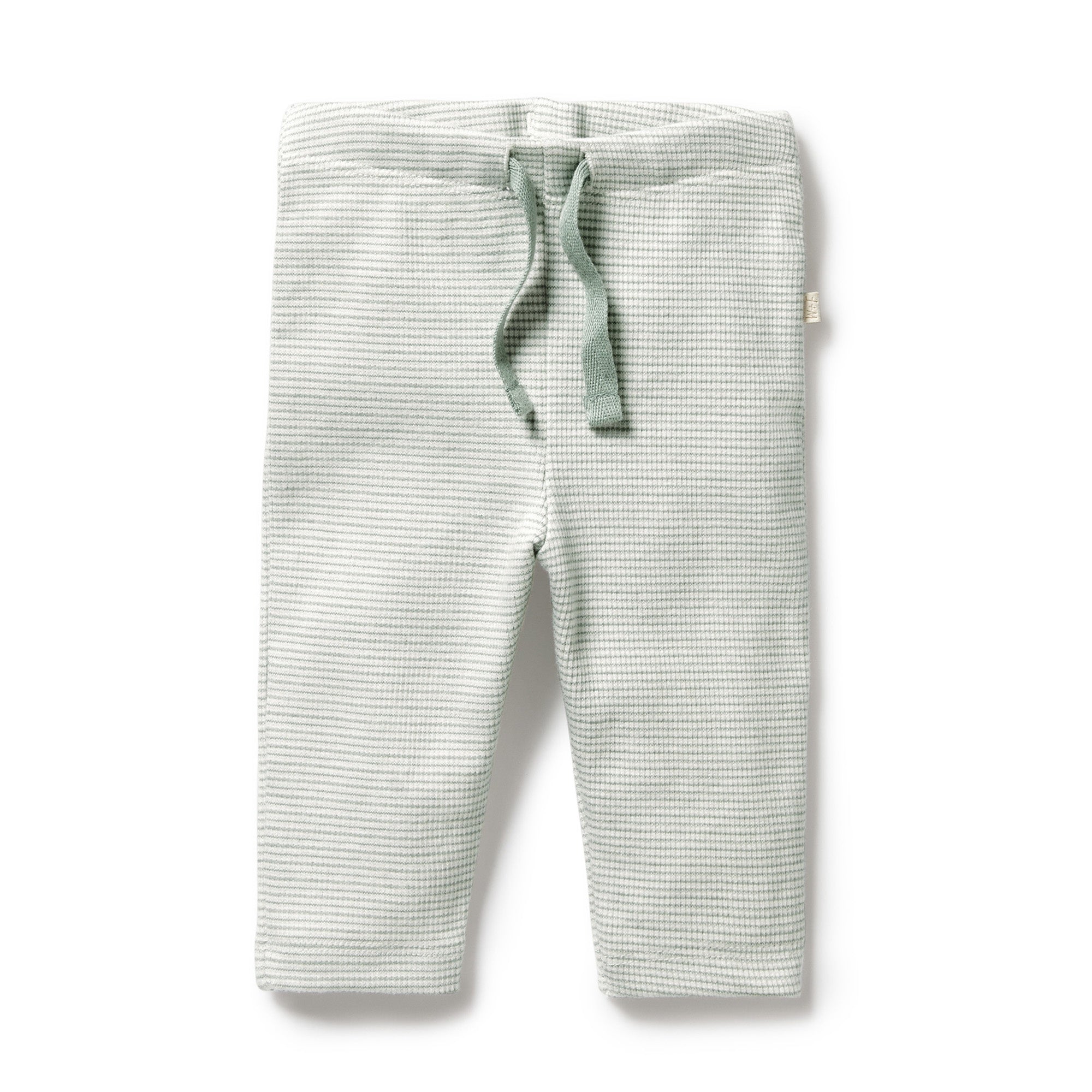 Organic Stripe Rib Legging Fern