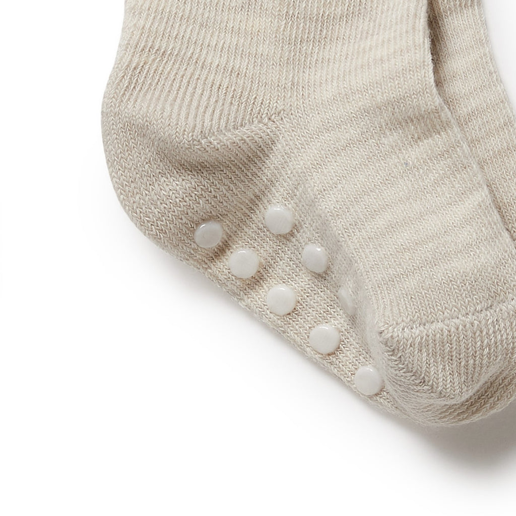 Organic 3 Pack Baby Socks Clay