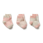 Organic 3 Pack Baby Socks Cantaloupe