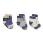 Organic 3 Pack Baby Socks Rain Drop